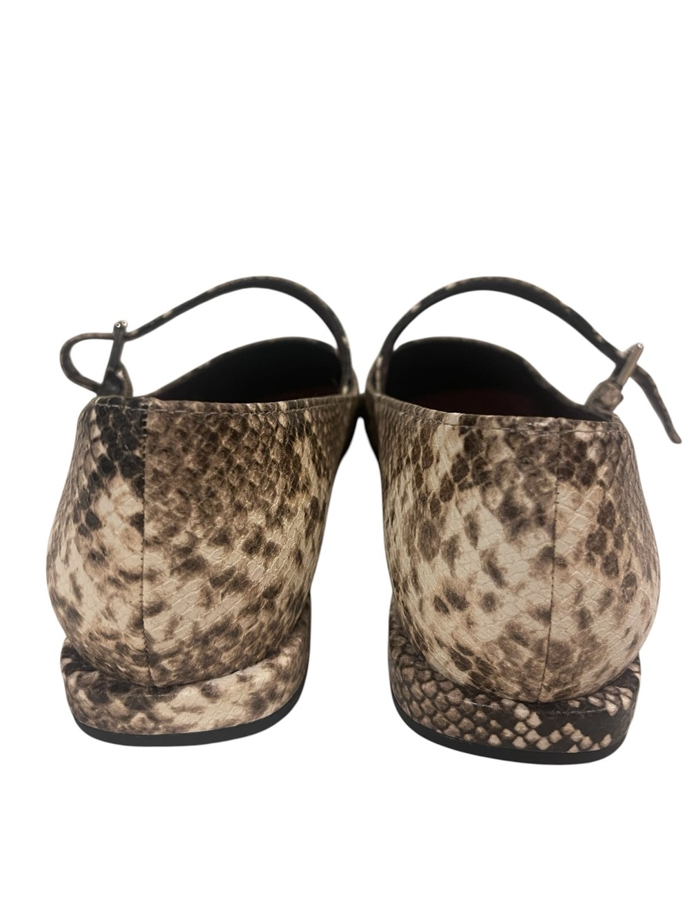 Women's Franco Sarto Nalin Snakeskin Mary Jane Flats Shoes - Picture 7 of 8